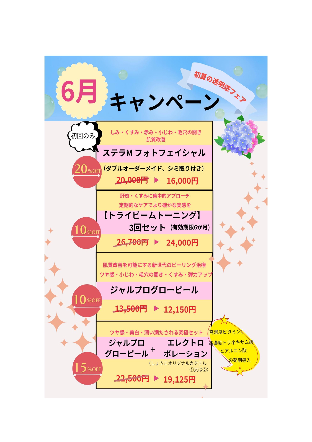 6月キャンペーンメニュー