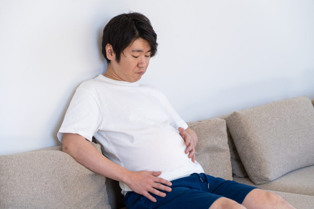 肥満を気にする男性